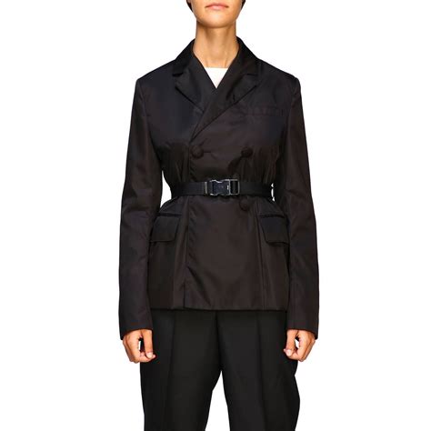 prada jacket damen|prada women's double breasted jackets.